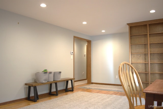 1001 Spruce St, Houghton, MI 49931 - home office with recessed lighting, light wood finished floors, and baseboards