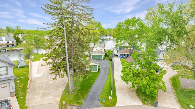 8878 Arlington Rd, White Lake, MI 48386 - aerial perspective of suburban area with a large body of water
