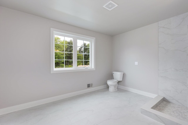 29126 Brooke Meadows Ct, Chesterfield, MI 48047 - full bath with marble finish floors, toilet, a marble finish shower, and baseboards