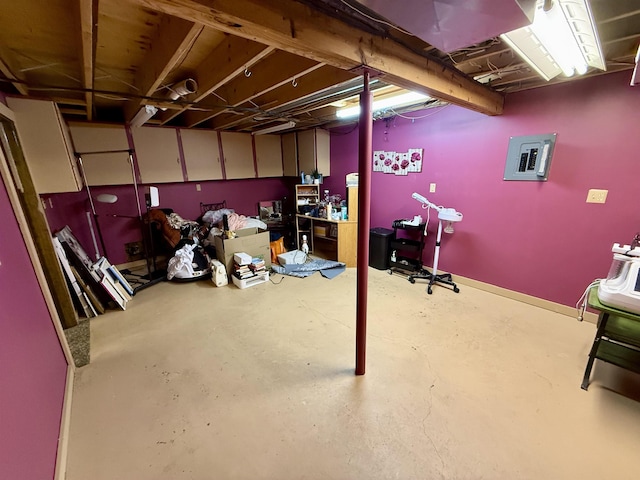 2222 Compton St, Saginaw, MI 48602 - unfinished below grade area with electric panel and baseboards