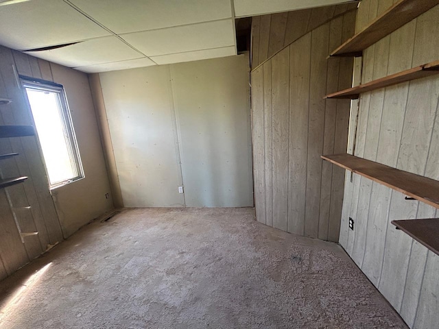 4992 Freeman Rd, Beaverton, MI 48612 - carpeted spare room featuring wood walls