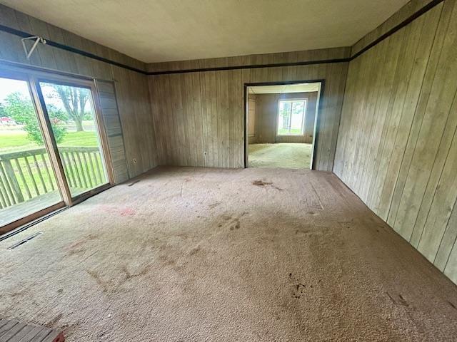 4992 Freeman Rd, Beaverton, MI 48612 - carpeted spare room featuring wooden walls