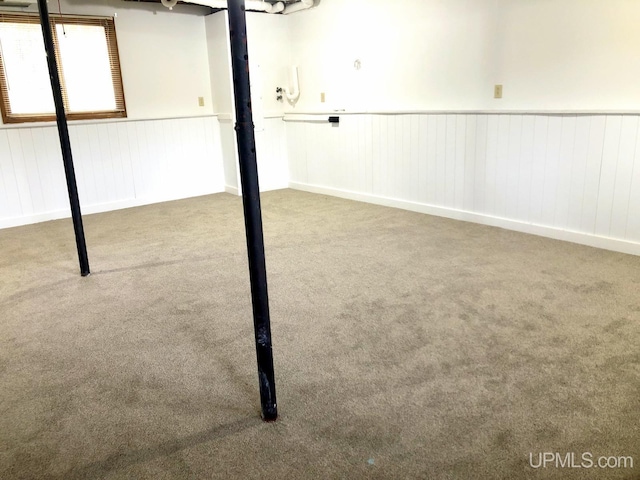 510 S Mackinac Ln, Gwinn, MI 49841 - finished below grade area featuring carpet flooring and wainscoting