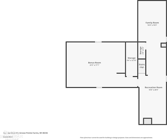 255 Lewiston Rd, Grosse Pointe Farms, MI 48236 - floor plan / room layout