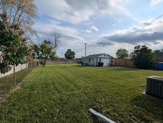 13610 Gander Ave, Warren, MI 48088 - view of yard with cooling unit and an outdoor structure