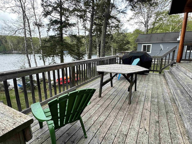 2966 Sycamore Ln, Republic, MI 49879 - deck featuring a water view