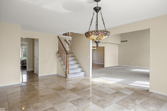 51461 Silver Bell Dr, Macomb Twp, MI 48042 - spare room with stairs and baseboards