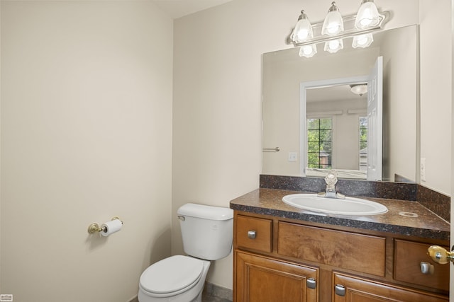 51461 Silver Bell Dr, Macomb Twp, MI 48042 - half bathroom featuring toilet and vanity