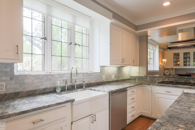 257 Ridge Rd, Grosse Pointe Farms, MI 48236 - kitchen featuring a sink, healthy amount of natural light, white cabinetry, and recessed lighting