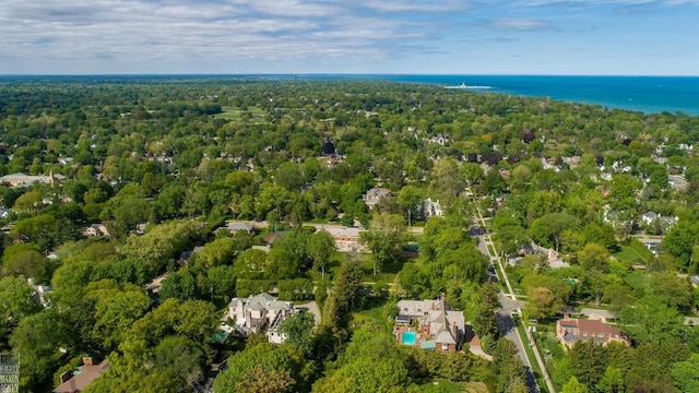257 Ridge Rd, Grosse Pointe Farms, MI 48236 - drone / aerial view of a heavily wooded area and a nearby body of water