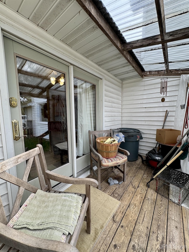 7848 Cole St, Rapid River, MI 49878 - view of wooden deck