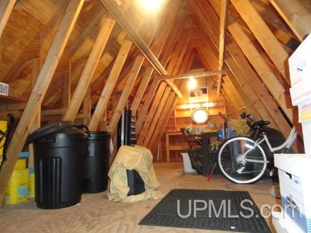1417 Nestor St, Munising, MI 49862 - view of unfinished attic