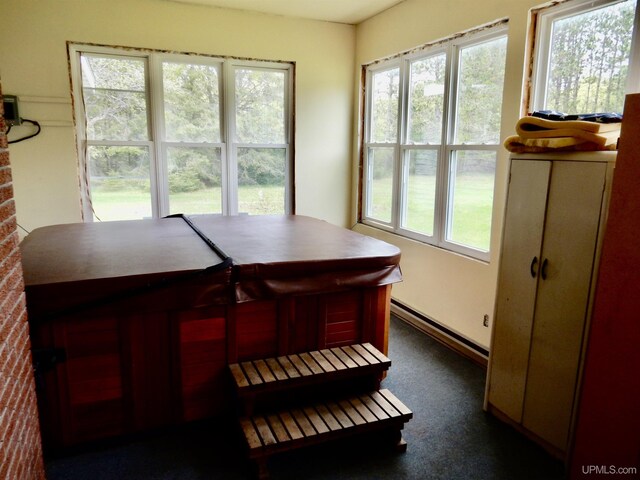 4815 N Southside Rd, Manistique, MI 49854 - dining space featuring a baseboard heating unit