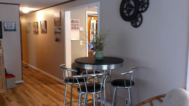 4158 Scott Ct, Gladwin, MI 48624 - dining area with wood finished floors and baseboards