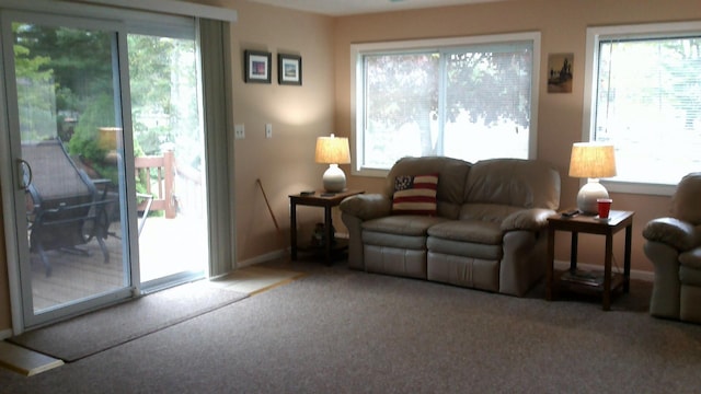 4158 Scott Ct, Gladwin, MI 48624 - living area with carpet and baseboards