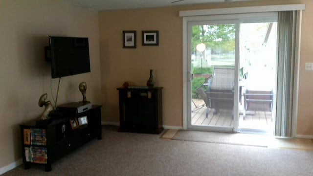 4158 Scott Ct, Gladwin, MI 48624 - entryway with baseboards and carpet flooring