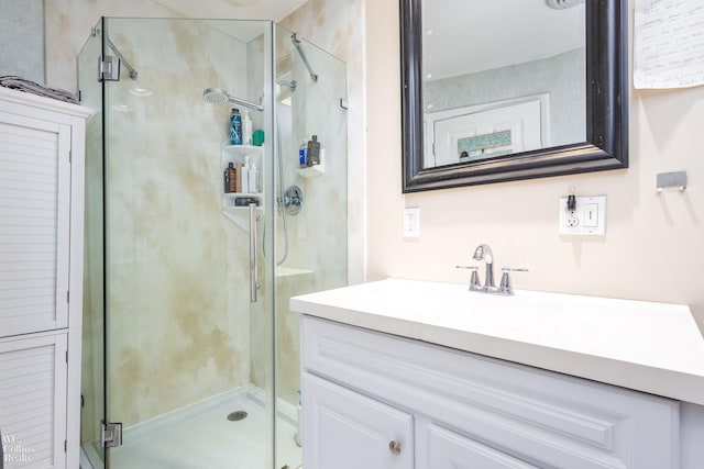 656 Lawson Dr, Lake Orion, MI 48362 - bathroom featuring vanity and a shower stall