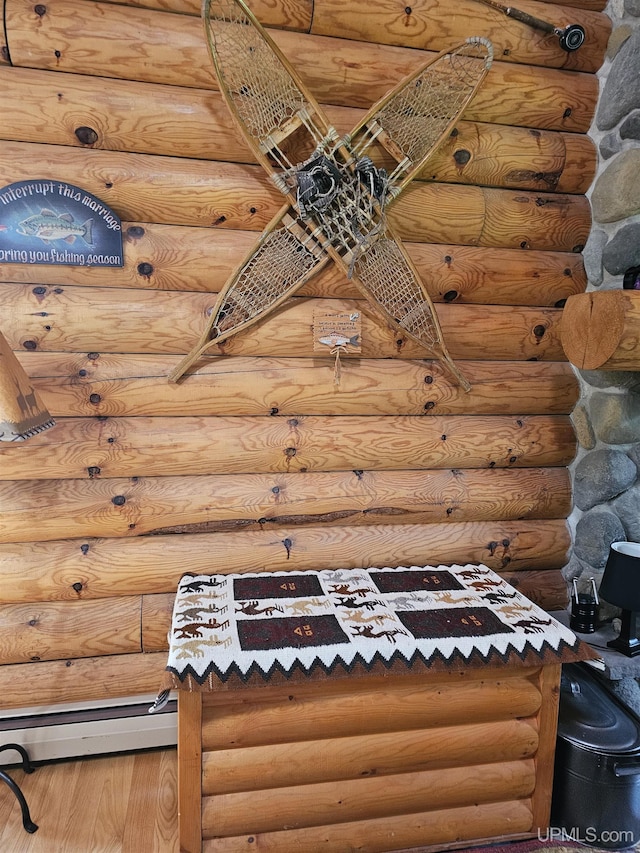 2051 Town Rd M Rd, Florence T-Wi, WI 54121 - detailed view of log walls
