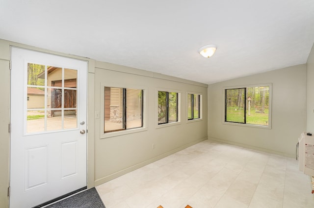 122 Shady Grove Ln, Roscommon, MI 48653 - unfurnished sunroom featuring lofted ceiling