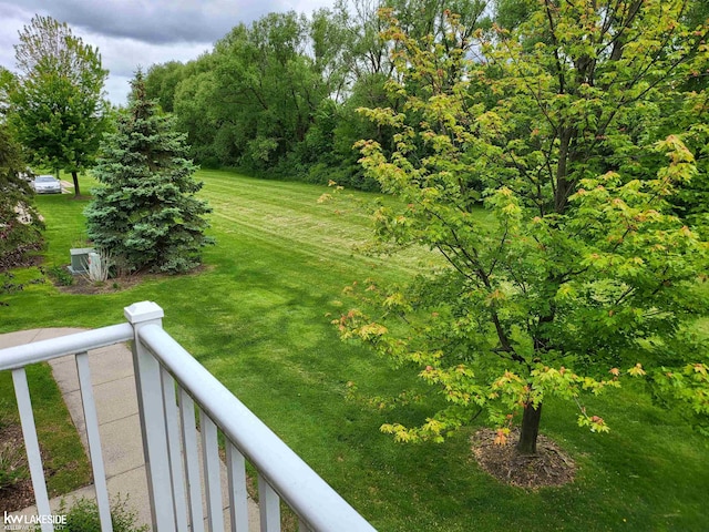 15495 Cornell Dr, Clinton Township, MI 48038 - view of green lawn featuring a balcony