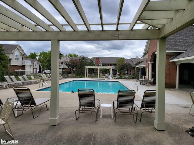 15495 Cornell Dr, Clinton Township, MI 48038 - community pool featuring a pergola and a patio area