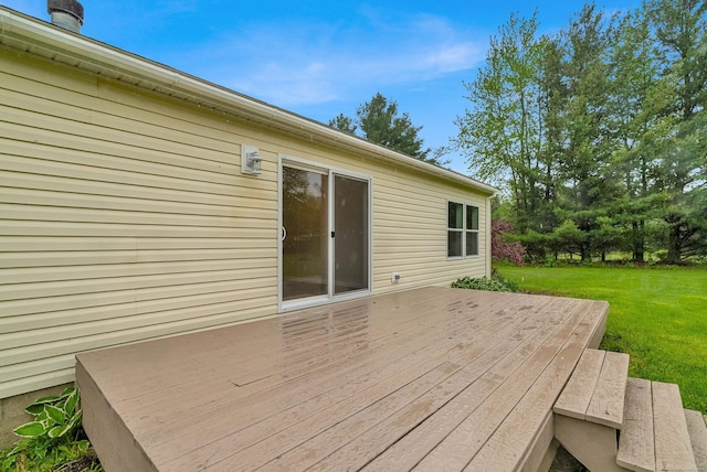 2100 Rowe Rd, Applegate, MI 48401 - deck featuring a lawn