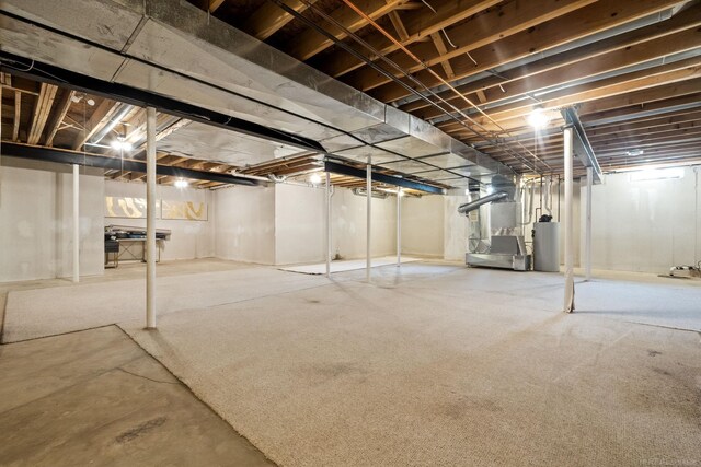 4931 Peggy St, West Bloomfield, MI 48322 - unfinished below grade area with water heater and heating unit