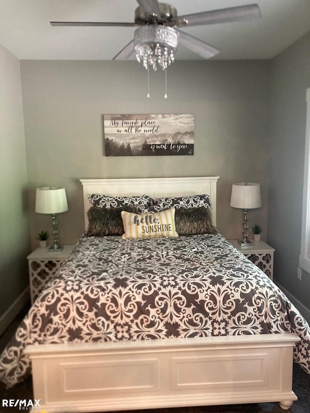 6665 Church Rd, Fair Haven, MI 48023 - bedroom featuring baseboards and a ceiling fan