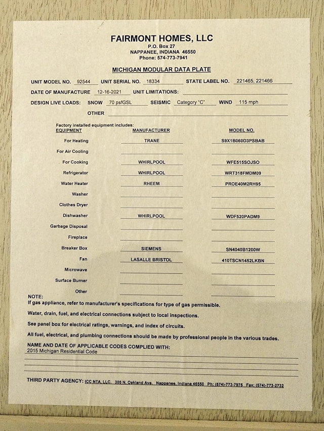 2521 Bonnie Mae Rd, Harrison, MI 48625 - view of miscellaneous document