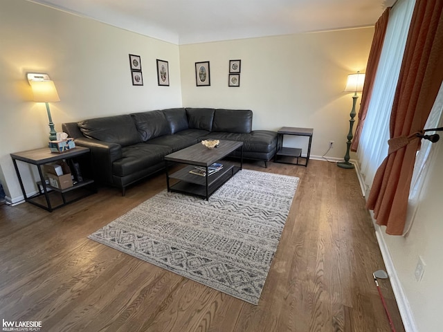 11527 Crown Dr, Sterling Heights, MI 48314 - living area featuring wood finished floors and baseboards