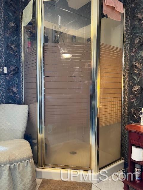 9411 Goodell Rd, Eagle Harbor, MI 49950 - bathroom featuring a stall shower