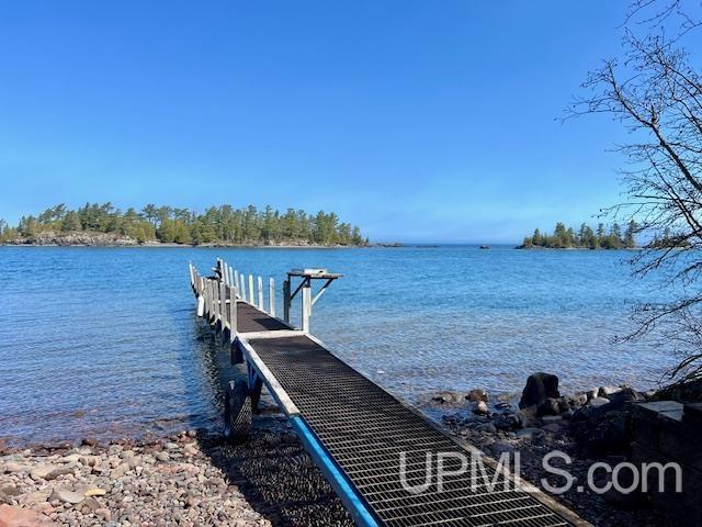 9411 Goodell Rd, Eagle Harbor, MI 49950 - dock with a water view