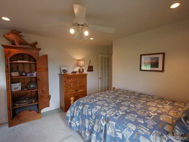 52765 Bootjack Rd, Lake Linden, MI 49945 - carpeted bedroom with recessed lighting and ceiling fan