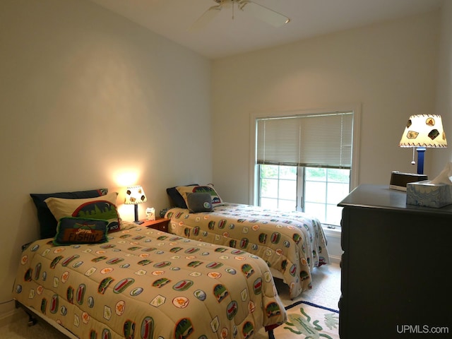 52765 Bootjack Rd, Lake Linden, MI 49945 - bedroom with a ceiling fan and carpet