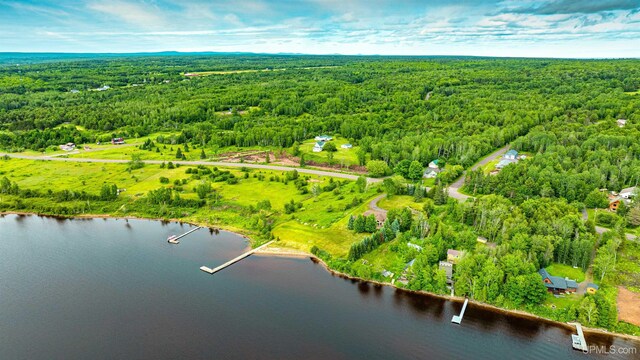 52765 Bootjack Rd, Lake Linden, MI 49945 - drone / aerial view of a forest and a nearby body of water