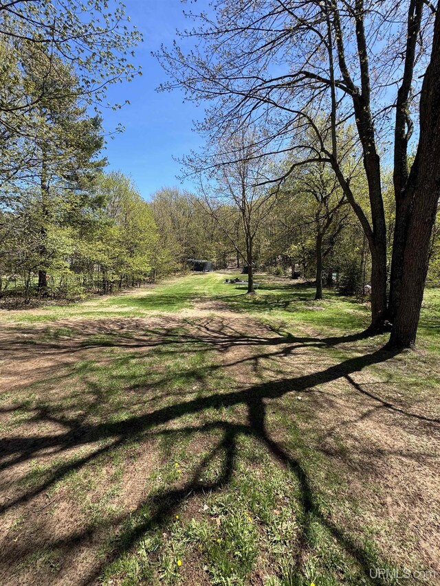 59 Forest Dr, Negaunee, MI 49866 - view of grassy yard with a forest view
