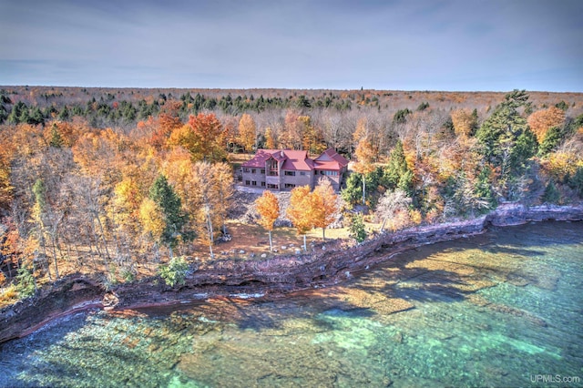 N9910 Shore Dr, Au Train, MI 49806 - aerial view of property and surrounding area with a forest