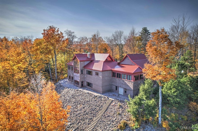 N9910 Shore Dr, Au Train, MI 49806 - aerial view of property and surrounding area featuring a heavily wooded area