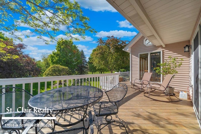 1080 Highland Dr, Saint Clair, MI 48079 - deck featuring outdoor dining space