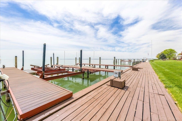 49016 Pointe Lakeview Dr, Chesterfield, MI 48047 - dock featuring a water view