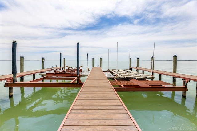 49016 Pointe Lakeview Dr, Chesterfield, MI 48047 - dock featuring a water view