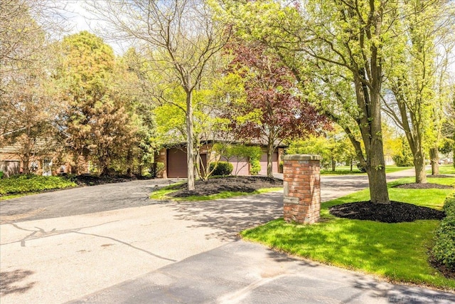 49016 Pointe Lakeview Dr, Chesterfield, MI 48047 - view of front of home with asphalt driveway and a garage