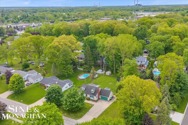 1923 Clinton Ave, Saint Clair, MI 48079 - aerial view of residential area with a forest