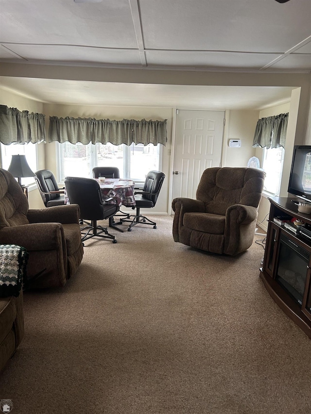 1923 Bear Dr, Oscoda, MI 48750 - living area with carpet