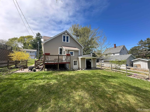 812 Spruce St, Marquette, MI 49855 - back of property featuring a deck