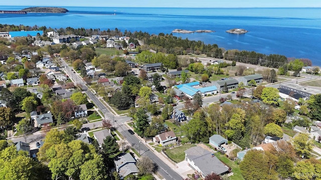 812 Spruce St, Marquette, MI 49855 - aerial overview of property's location with a nearby body of water and nearby suburban area