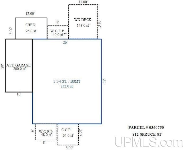 812 Spruce St, Marquette, MI 49855 - floor plan / room layout