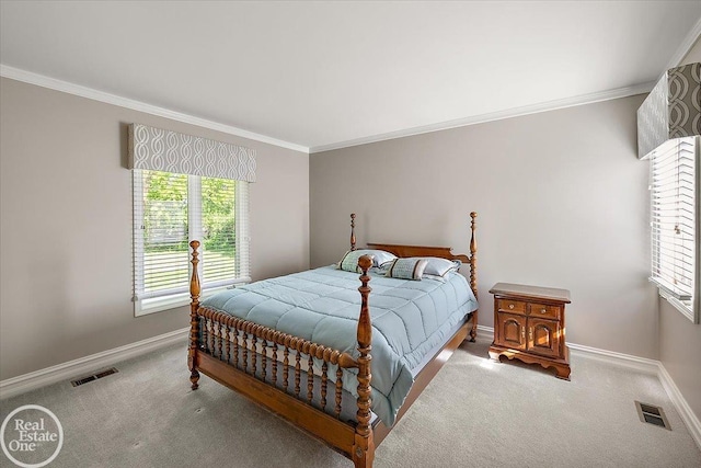 63011 Indian Hills Dr Unit # 1, Washington Twp, MI 48095 - bedroom featuring baseboards, ornamental molding, and carpet