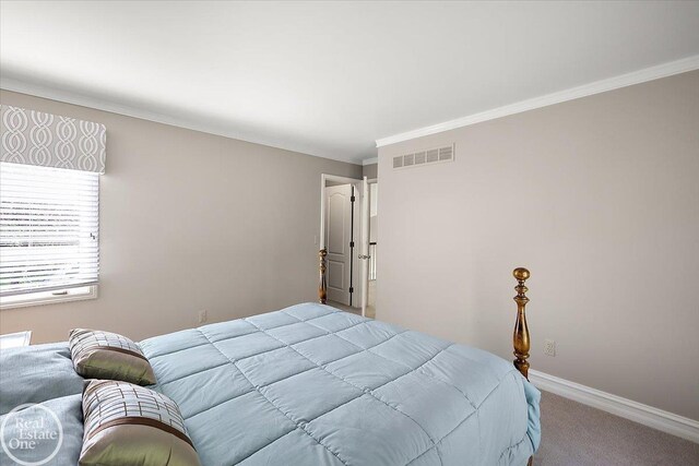 63011 Indian Hills Dr Unit # 1, Washington Twp, MI 48095 - bedroom featuring carpet flooring, baseboards, and crown molding
