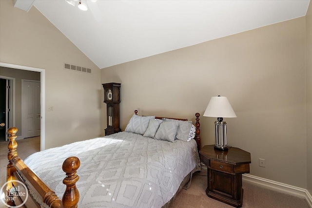 63011 Indian Hills Dr Unit # 1, Washington Twp, MI 48095 - carpeted bedroom with vaulted ceiling and baseboards